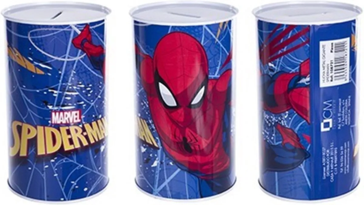 Marvel Spiderman Spaarpot Metaal - 10x17cm - Kleurenmix