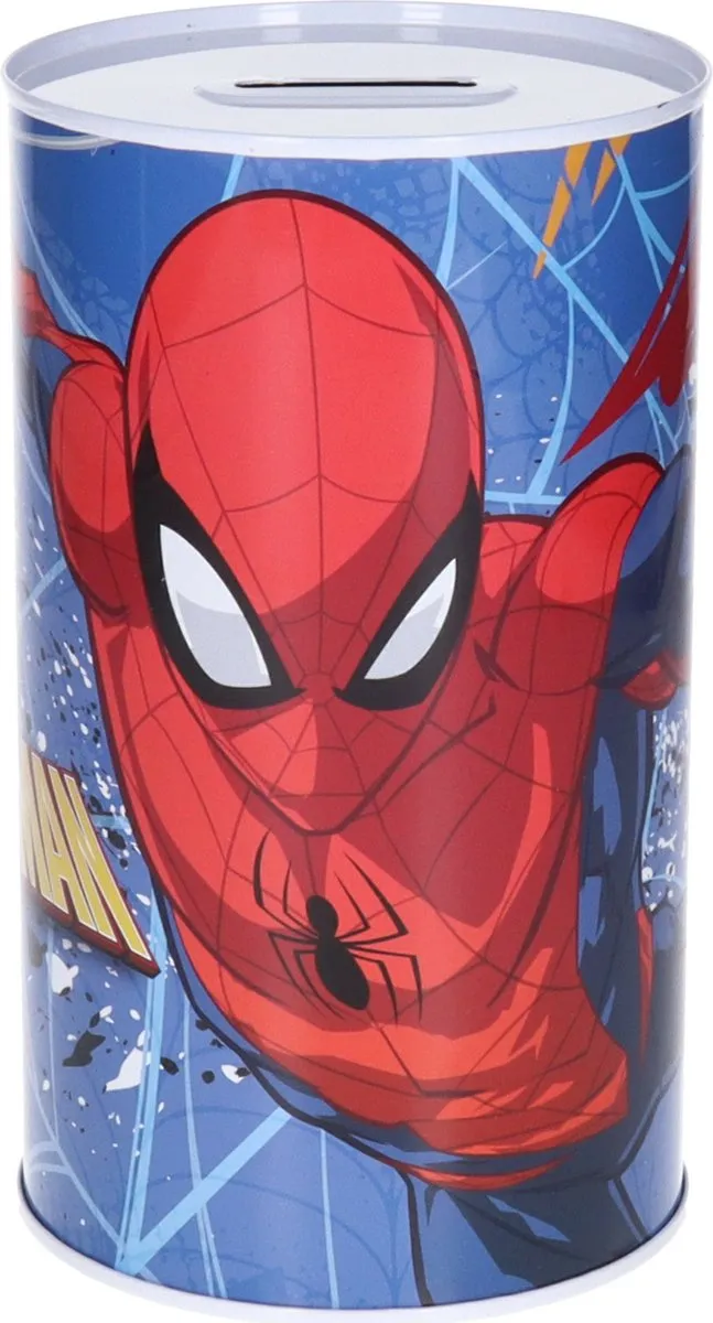 Marvel Spiderman Spaarpot Metaal - 10x17cm - Kleurenmix