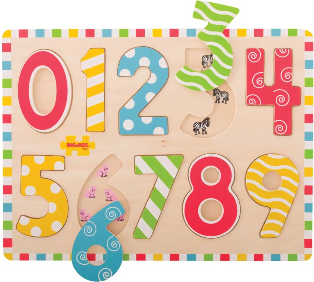 BigJigs houten puzzel cijfers
