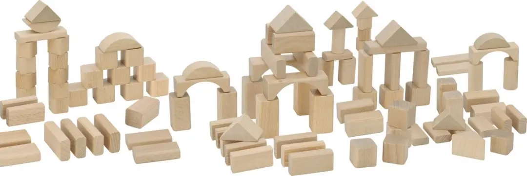 Eichhorn Natural Wooden Blocks 100 Stuks - afbeelding 4 van 6