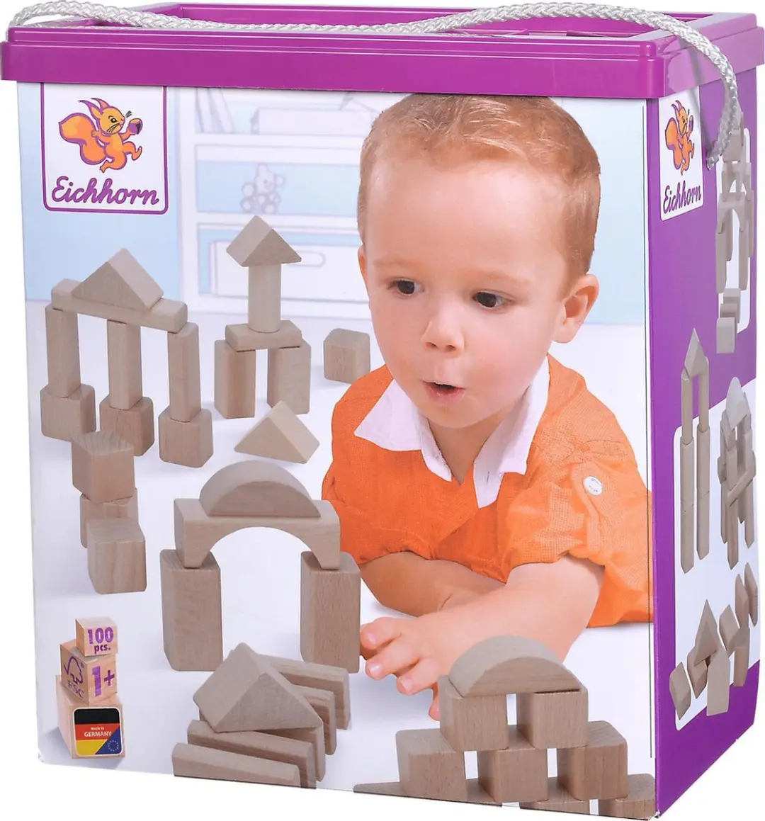 Eichhorn Natural Wooden Blocks 100 Stuks