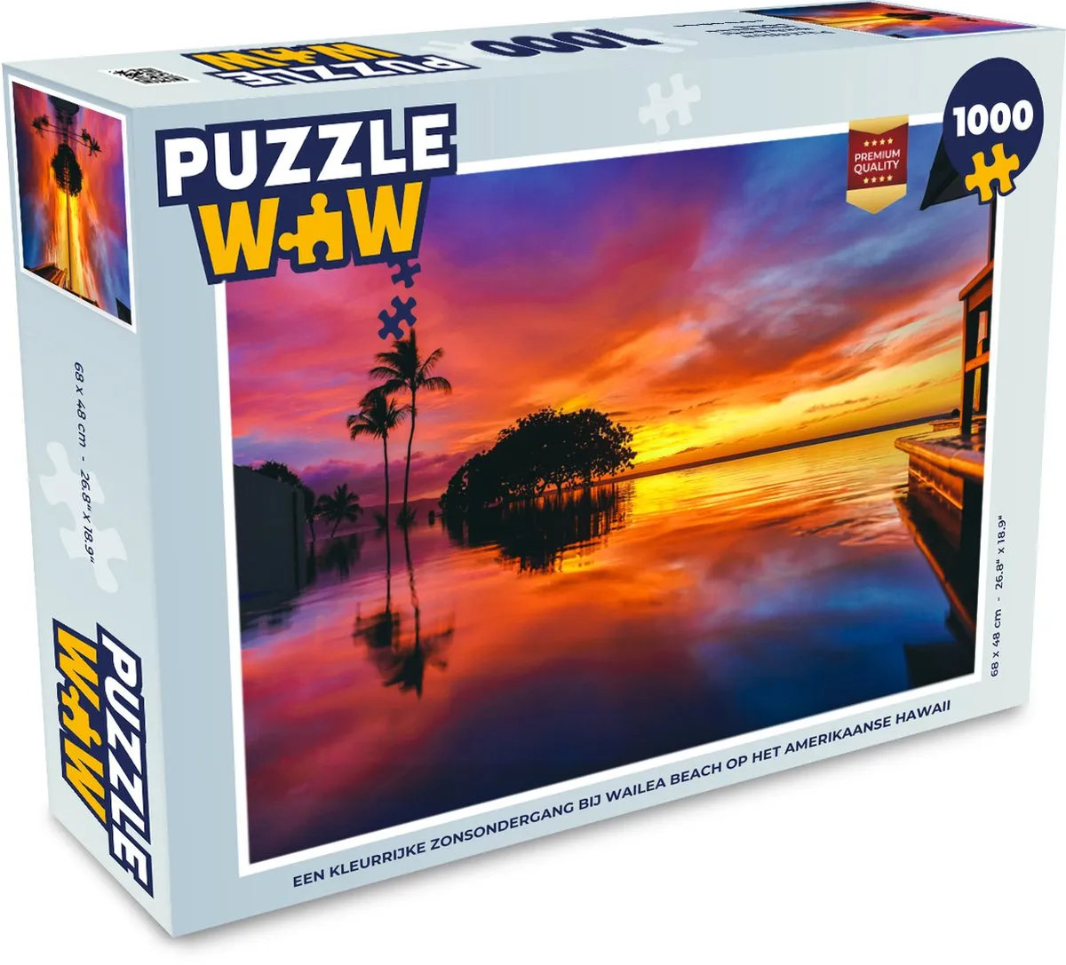 PuzzleWow Legpuzzel Wailea Beach Hawaii 1000 Stuks - Multicolor