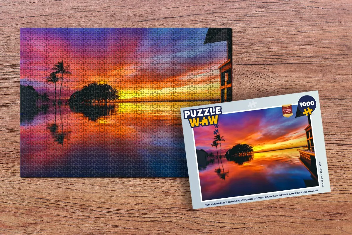 PuzzleWow Legpuzzel Wailea Beach Hawaii 1000 Stuks - Multicolor