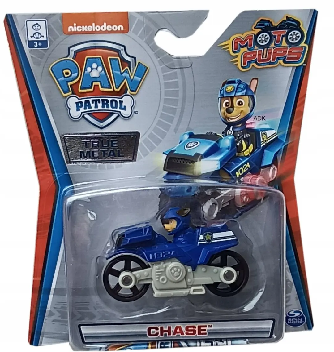 Psi Patrol Chase Moto Pups metalen voertuig met figuur