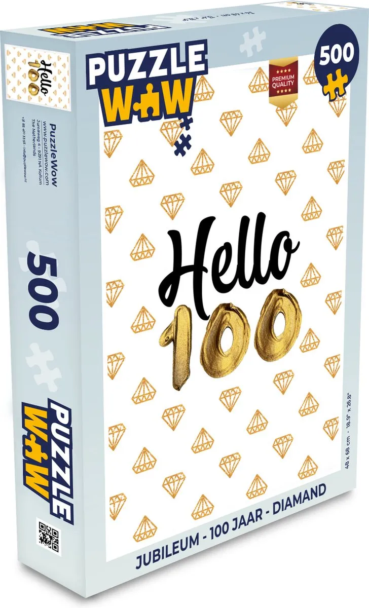 PuzzleWow Jubileum Legpuzzel 500 Stuks