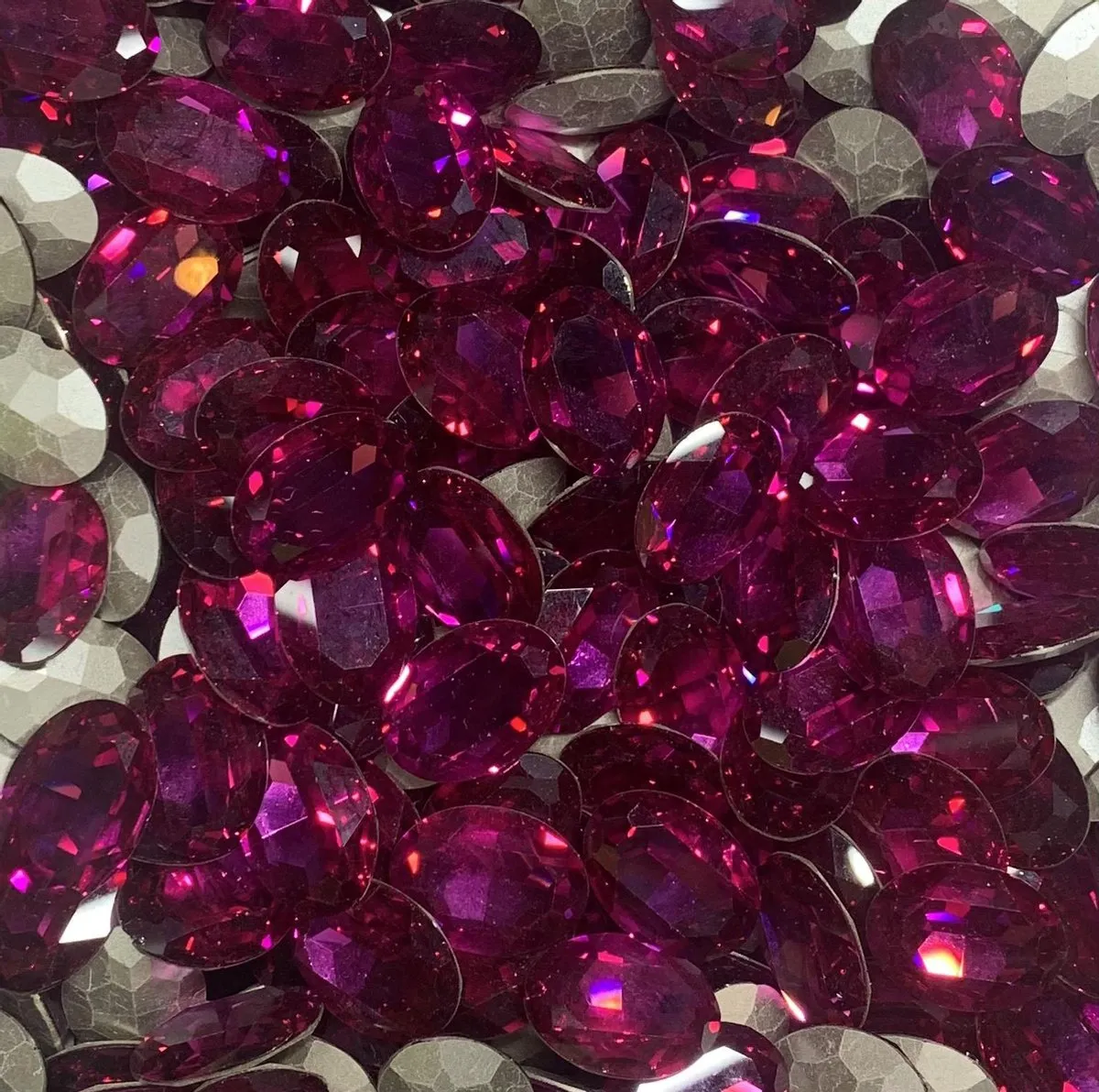 Swarovski Stenen 10 Stuks - Fuchsia 30x22mm