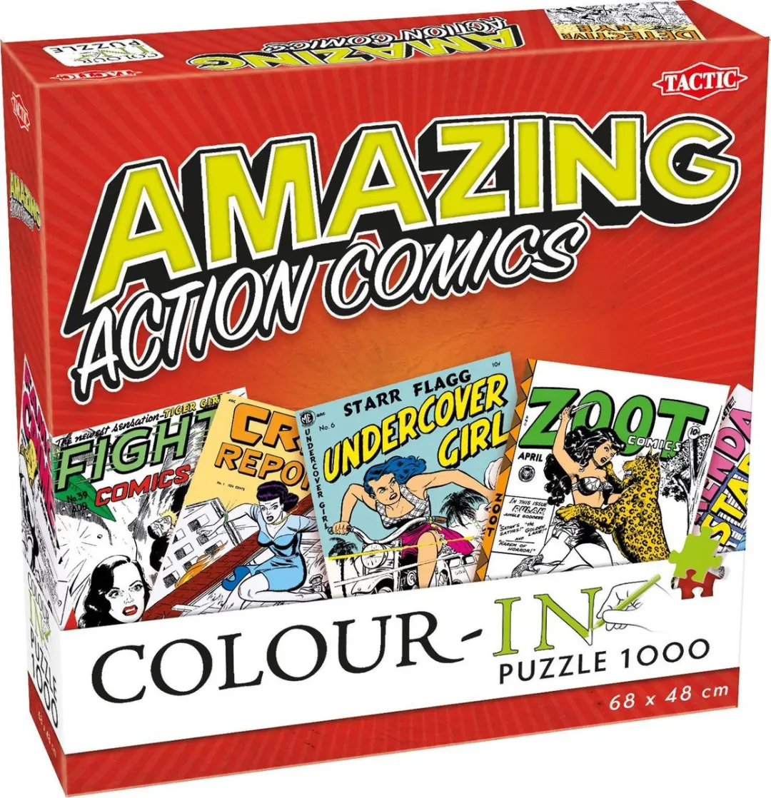 Colour-In Puzzle Amazing Action Comics 1000 stukjes