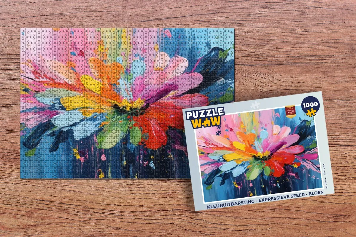 PuzzleWow Kleuruitbarsting Bloem Legpuzzel 1000 Stuks - Explosie