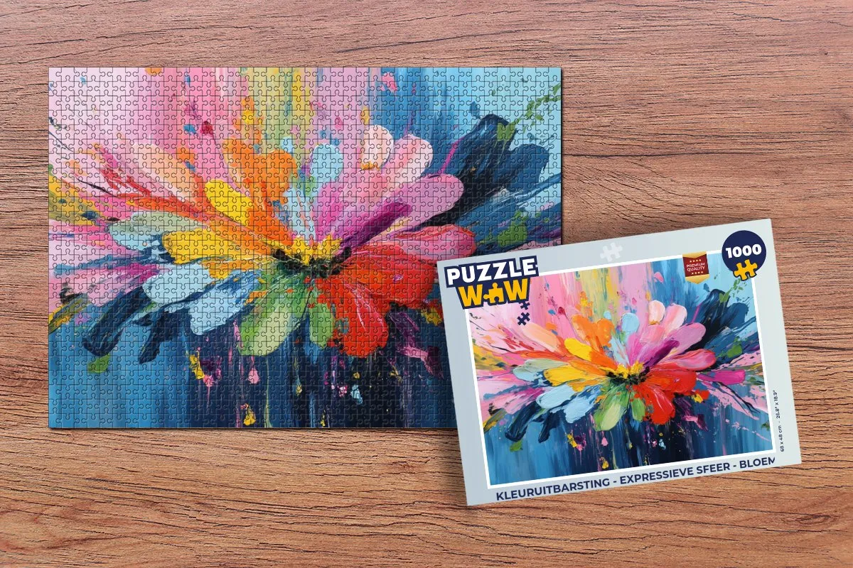 PuzzleWow Kleuruitbarsting Bloem Legpuzzel 1000 Stuks - Explosie