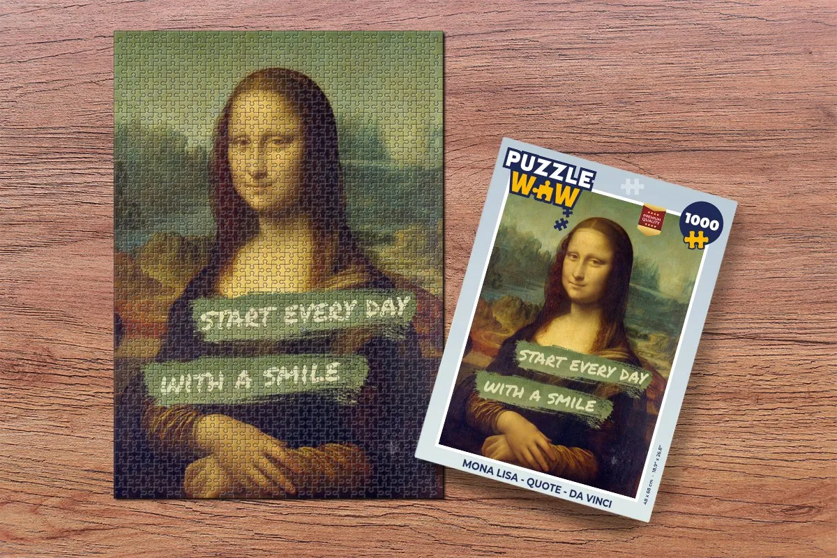PuzzleWow Mona Lisa Legpuzzel 1000 Stuks - Multicolor