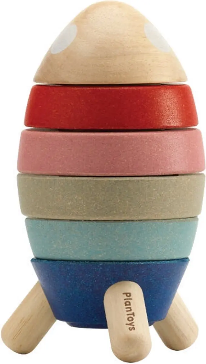 PlanToys Houten Speelgoed Stapelraket.