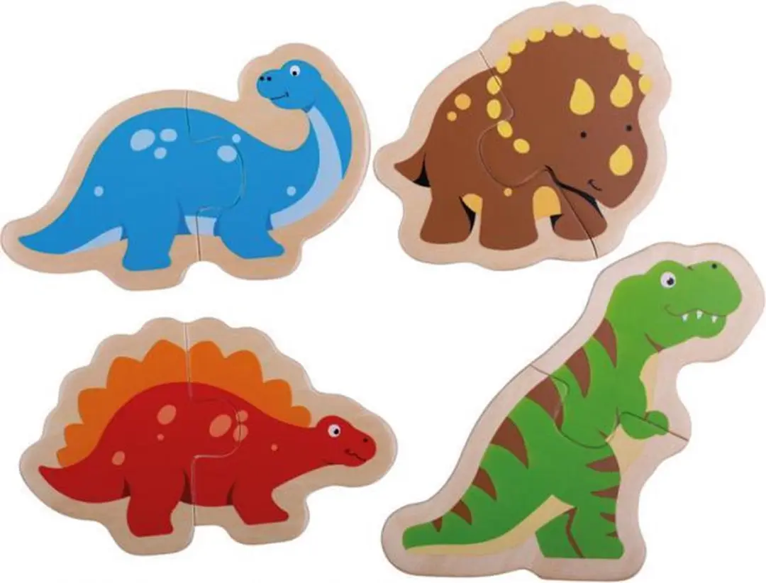 Bigjigs Tweedelige Dinosaurus Puzzels.