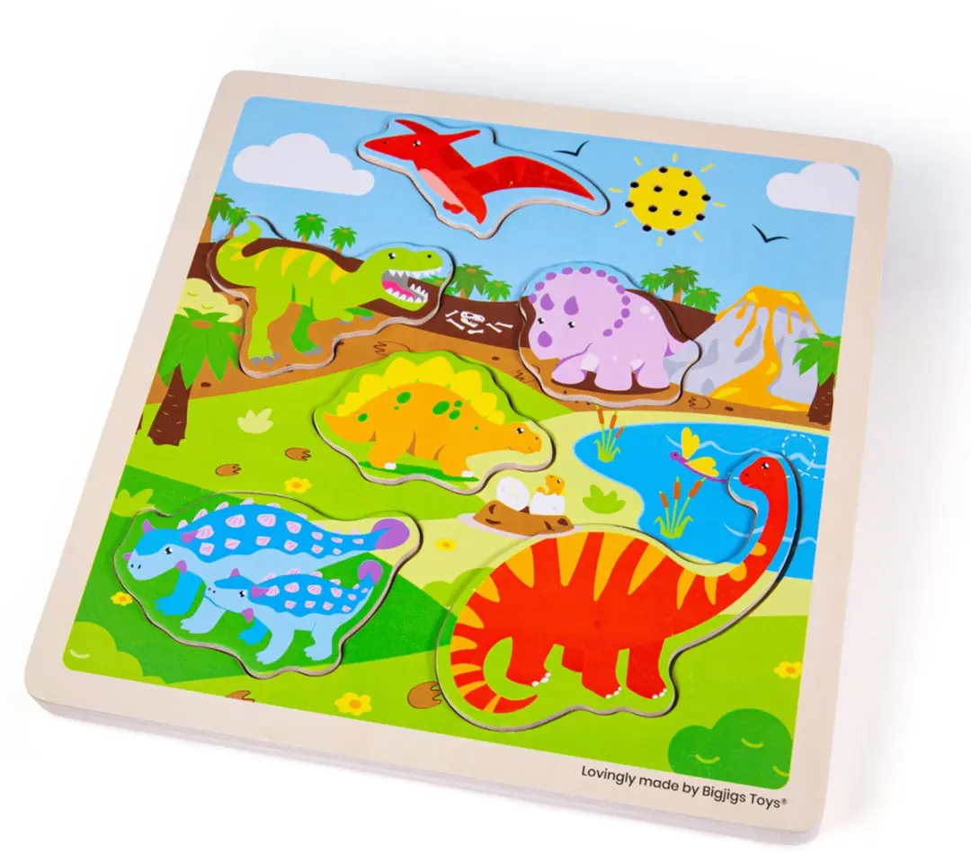 Bigjigs Geluidspuzzel Dinosaurus.