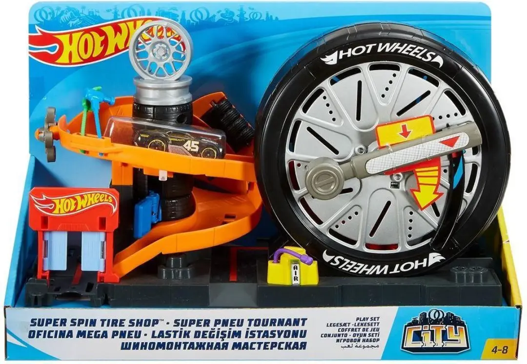 Mattel Games, Hot Wheels Bankkluis met 1/64 Schaalmodel voertuig, Veelkleurig