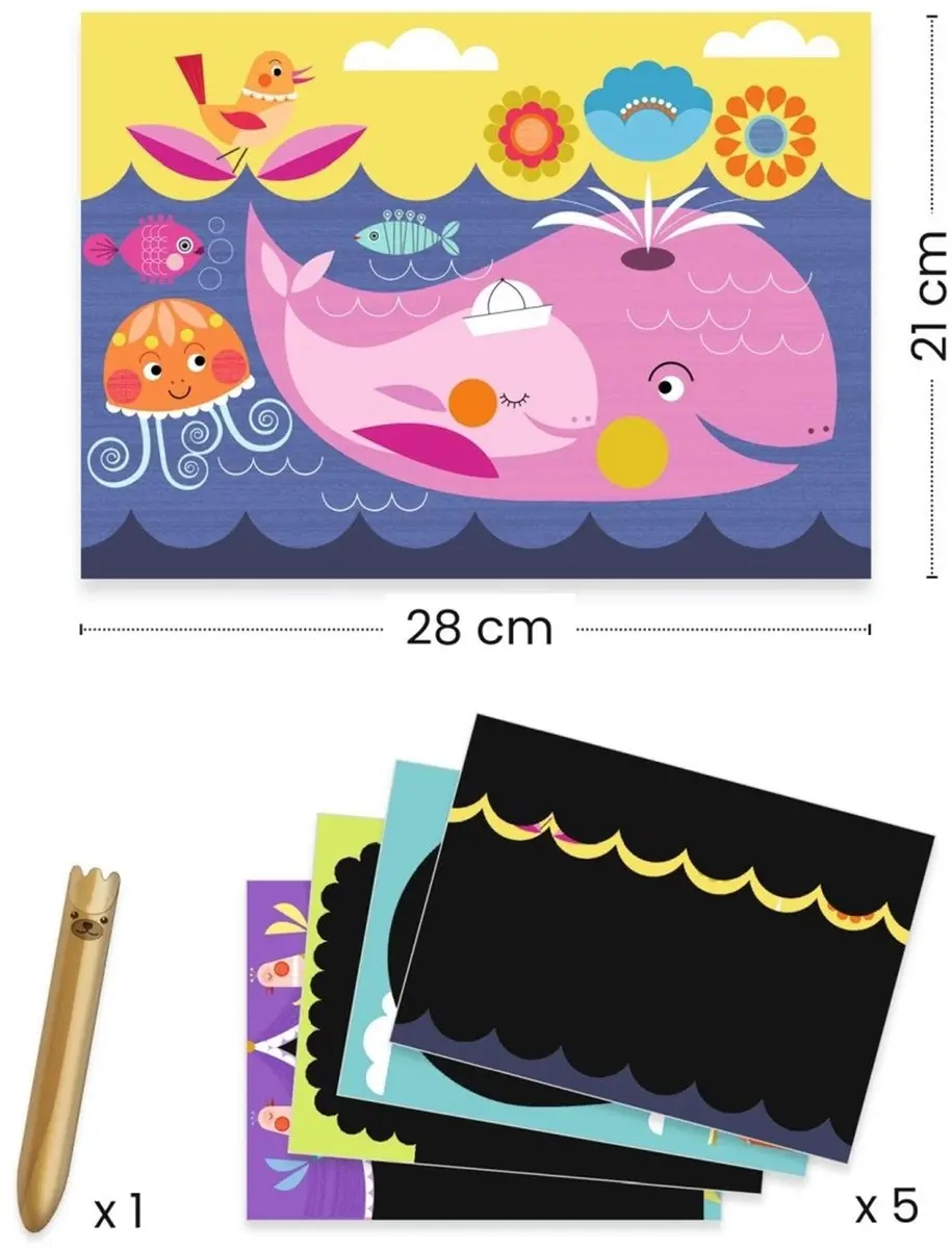 Djeco Krastekeningen Peuters - Multicolor - 5 Stuks
