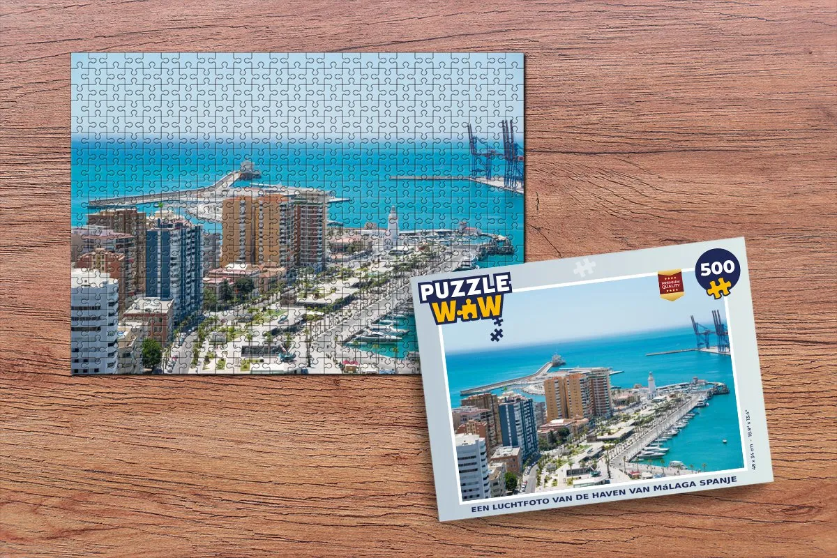 PuzzleWow Málaga Haven Legpuzzel 500 Stuks