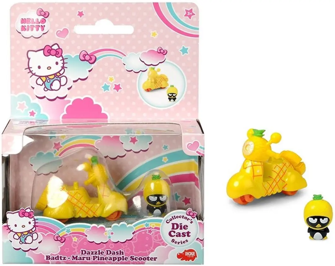 Hello Kitty Dazzle Dash Badtz Maru Pineapple Scooter incl. mini figuurtje