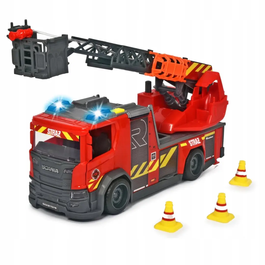Dickie SOS Scania Brandweer Licht Geluid Speelgoed - afbeelding 2 van 3