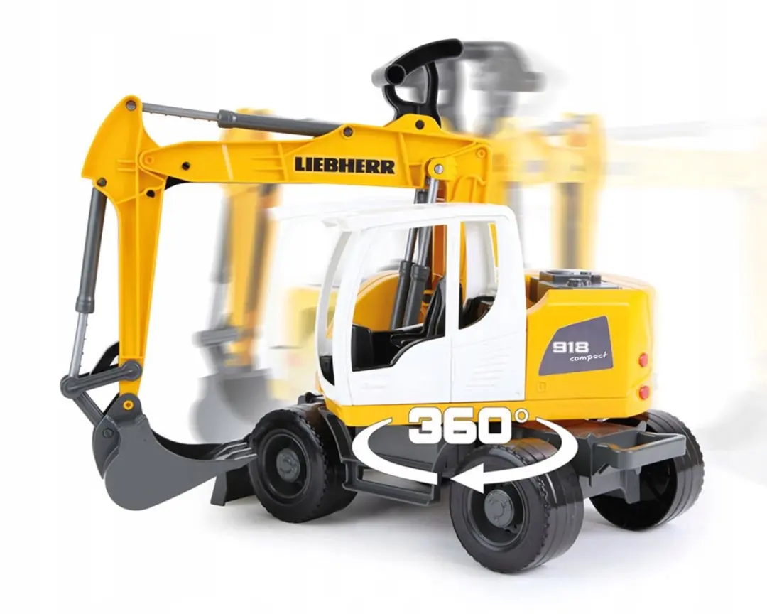Lena WORXX Liebherr 48cm Koparka - Geel/Zwart/Wit - afbeelding 3 van 5
