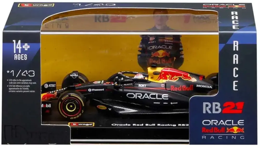 Bburago Red Bull Racing F1 RB21 1/43 Verstappen 2025 - afbeelding 2 van 2