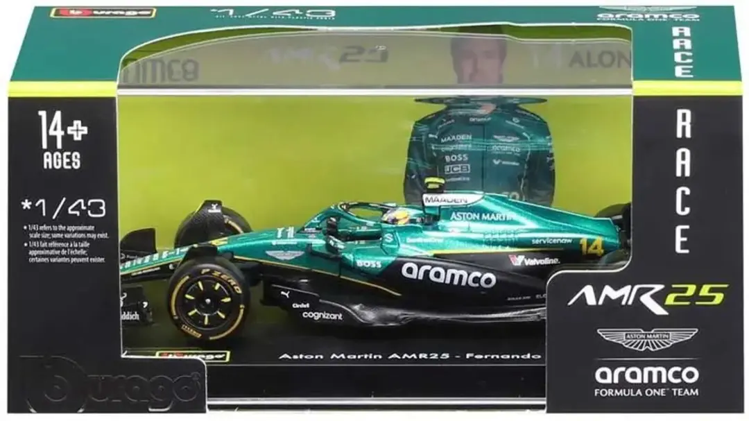 Bburago Aston Martin F1 AMR25 1/43 Alonso 2025
