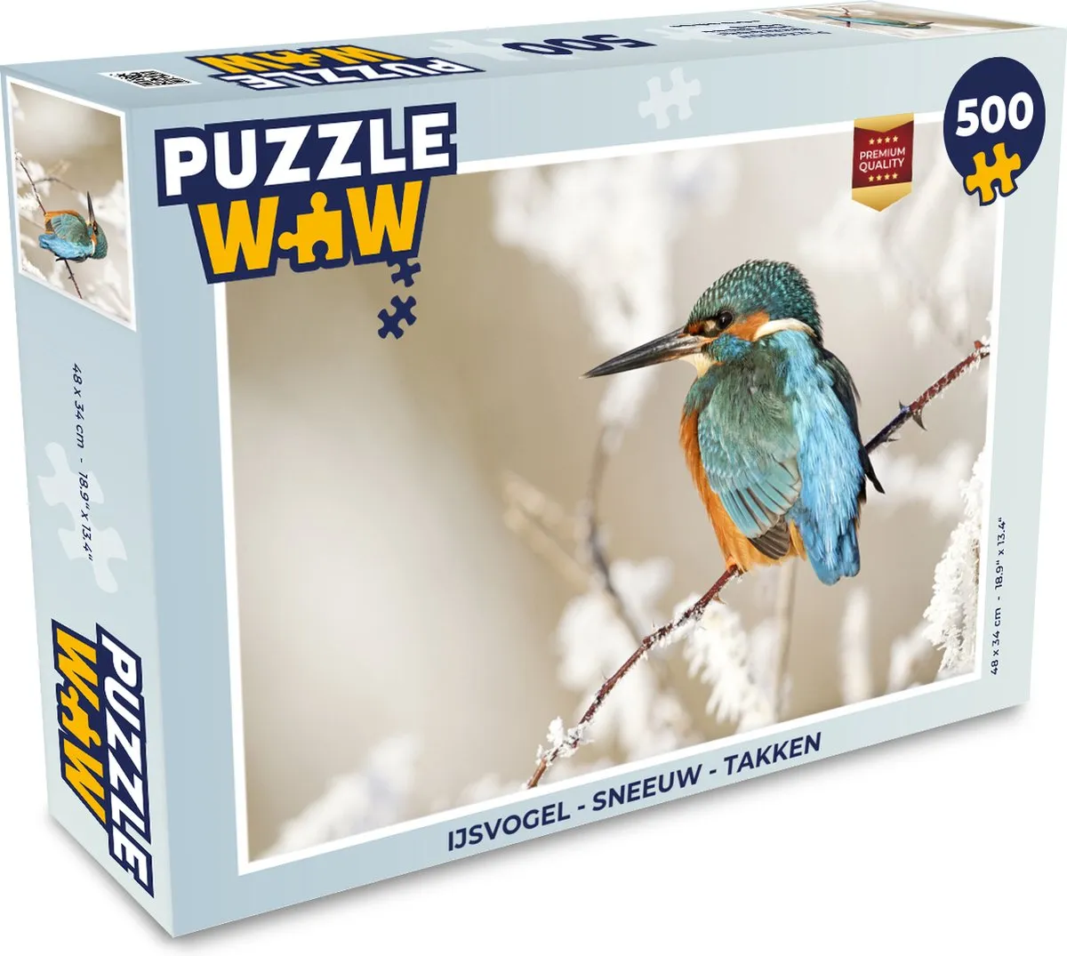 PuzzleWow IJsvogel Legpuzzel 500 Stuks - Multicolor