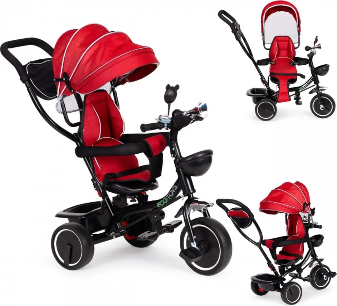 Ecotoys driewieler met duwstang