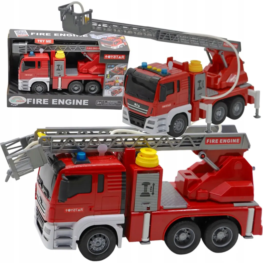 Grote Brandweerwagen Speelgoed met Waterspuit en Ladder