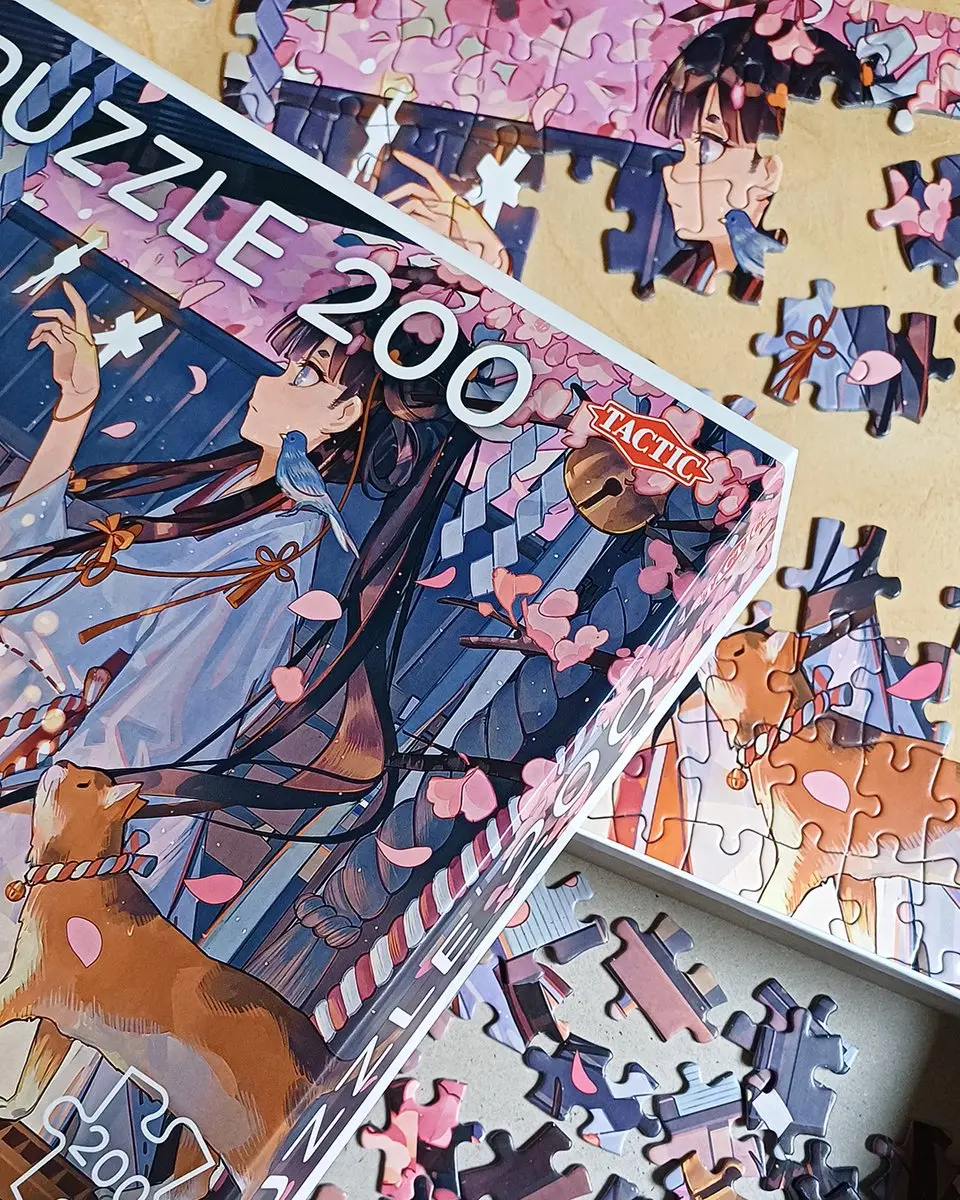 Tactic Anime Meisje Puzzle 200 Stuks - Paars