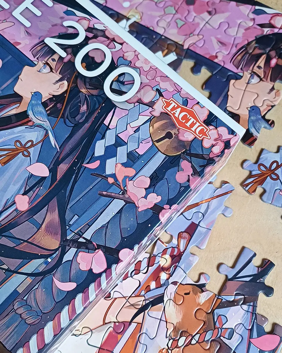 Tactic Anime Meisje Puzzle 200 Stuks - Paars