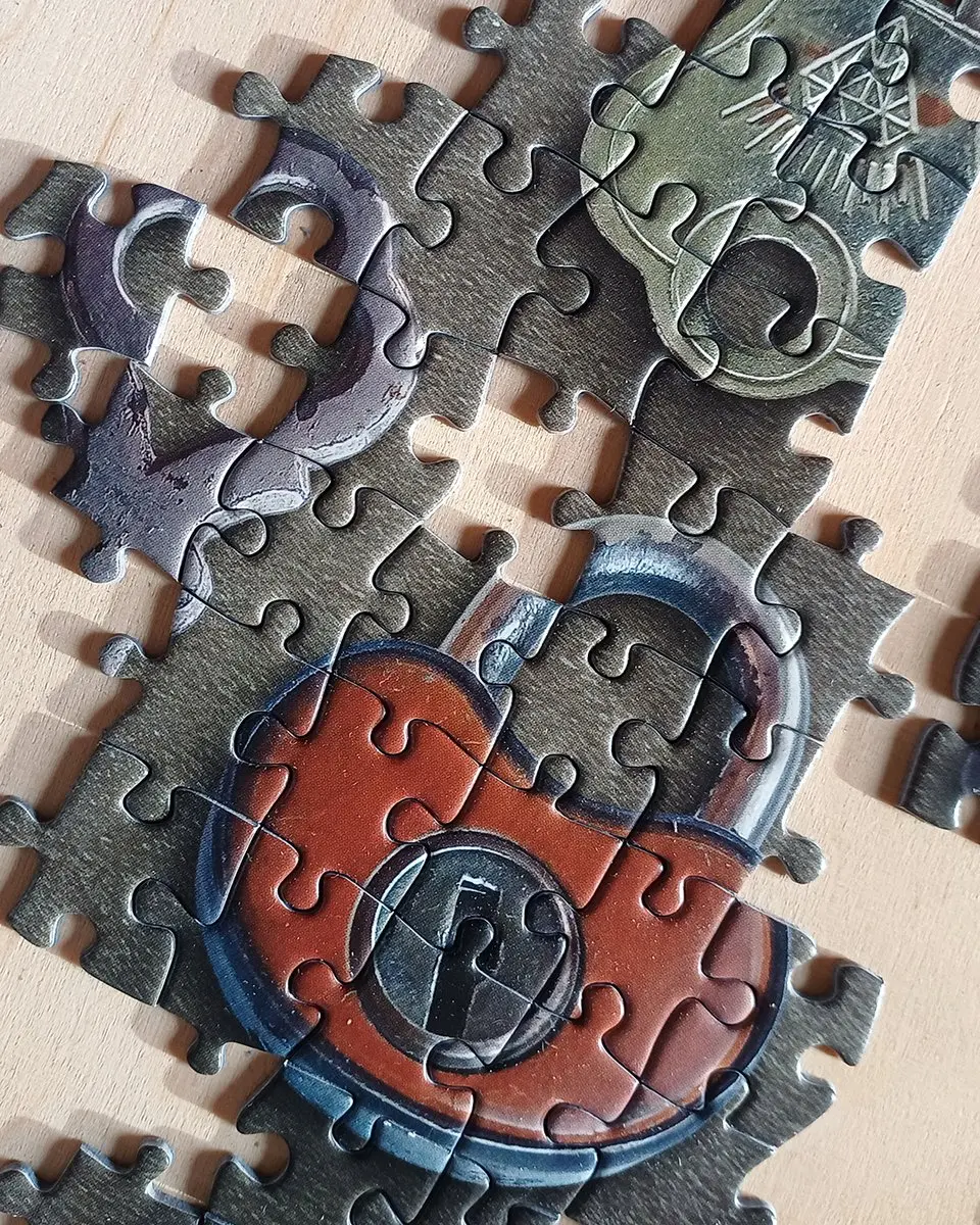 Tactic Puzzel 1000 Stukken - Sleutels & Sloten - Wit