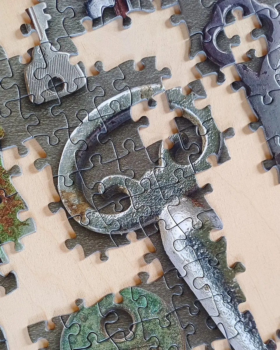 Tactic Puzzel 1000 Stukken - Sleutels & Sloten - Wit