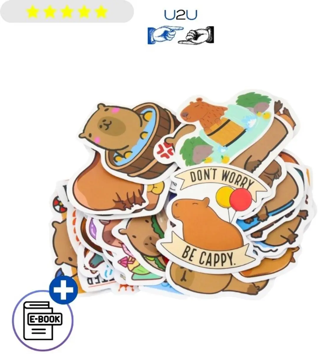 Capibara Stickers 50 Stuks