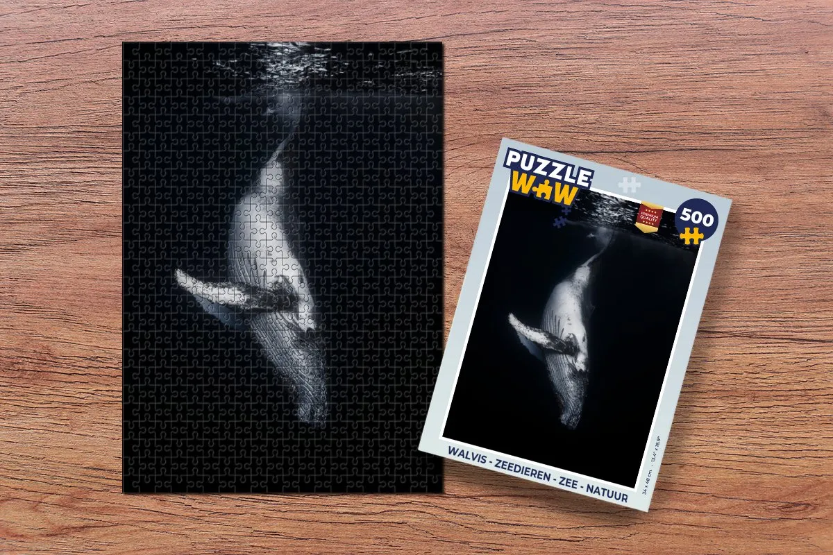PuzzleWow Walvis Legpuzzel 500 Stuks - Multicolor