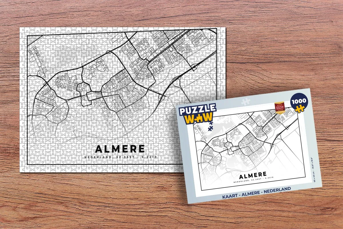 PuzzleWow Almere Legpuzzel 1000 Stuks - Multicolor