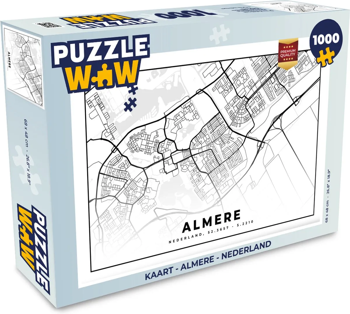 PuzzleWow Almere Legpuzzel 1000 Stuks - Multicolor