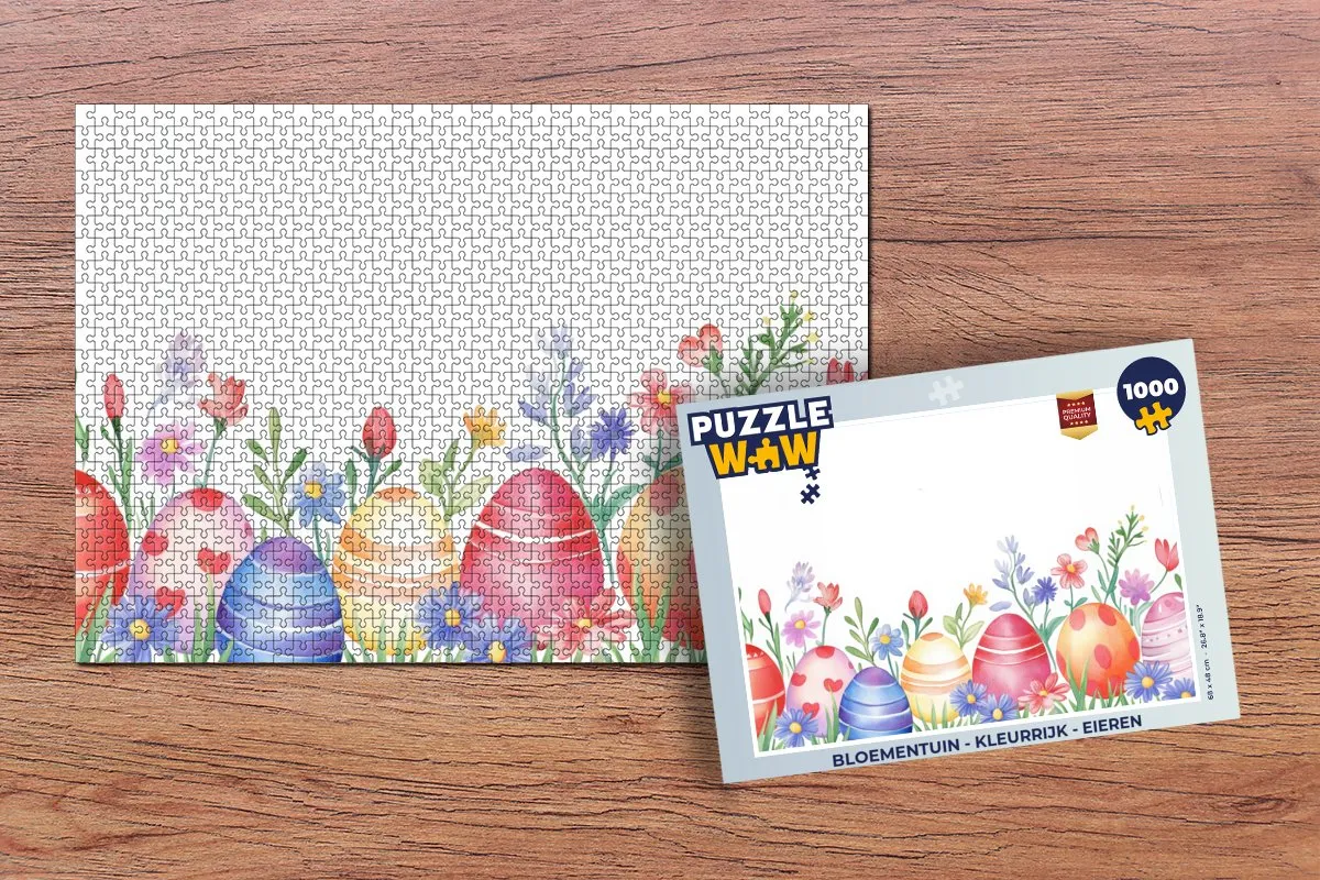 PuzzleWow Bloementuin Legpuzzel 1000 Stuks - Kleurrijk
