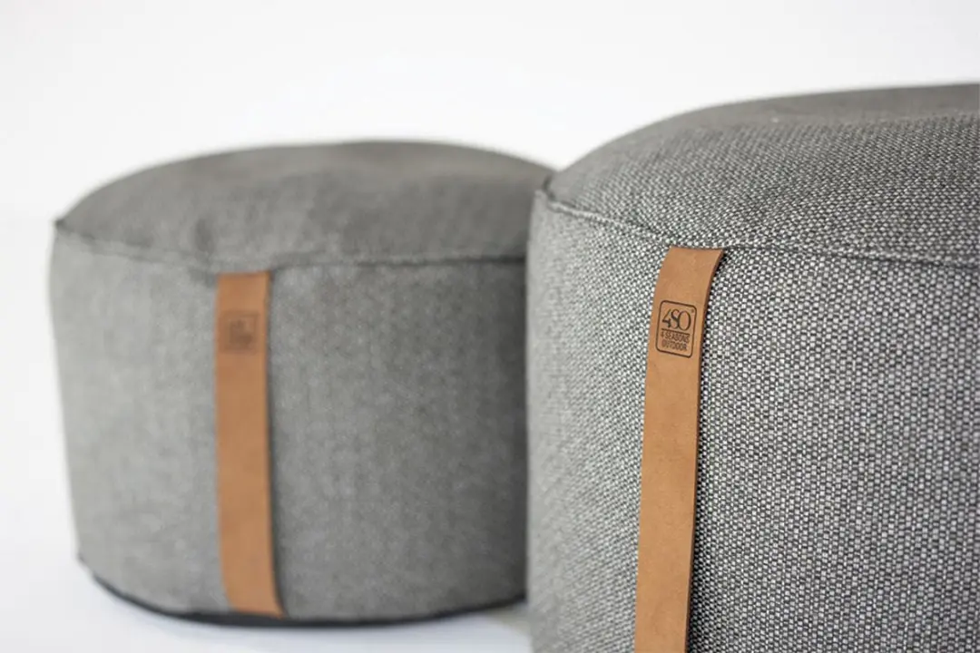 4 Seasons Outdoor Poef klein 58x32cm - Antraciet - afbeelding 4 van 6