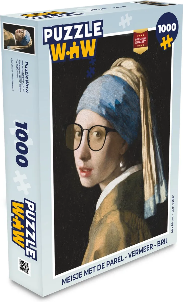 PuzzleWow Vermeer Legpuzzel 1000 Stuks - Multicolor