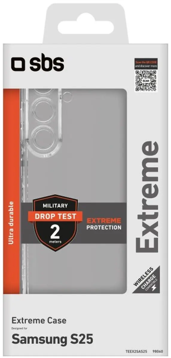 SBS TEEX2SAS25 Hoes Samsung Galaxy S25 Transparant - afbeelding 2 van 2