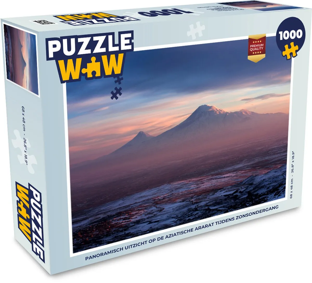 PuzzleWow Legpuzzel Ararat Zonsondergang 1000 Stuks