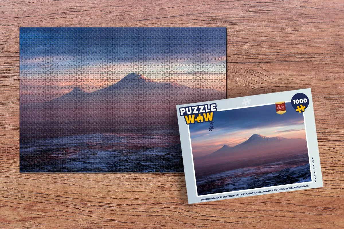 PuzzleWow Legpuzzel Ararat Zonsondergang 1000 Stuks - Multicolor