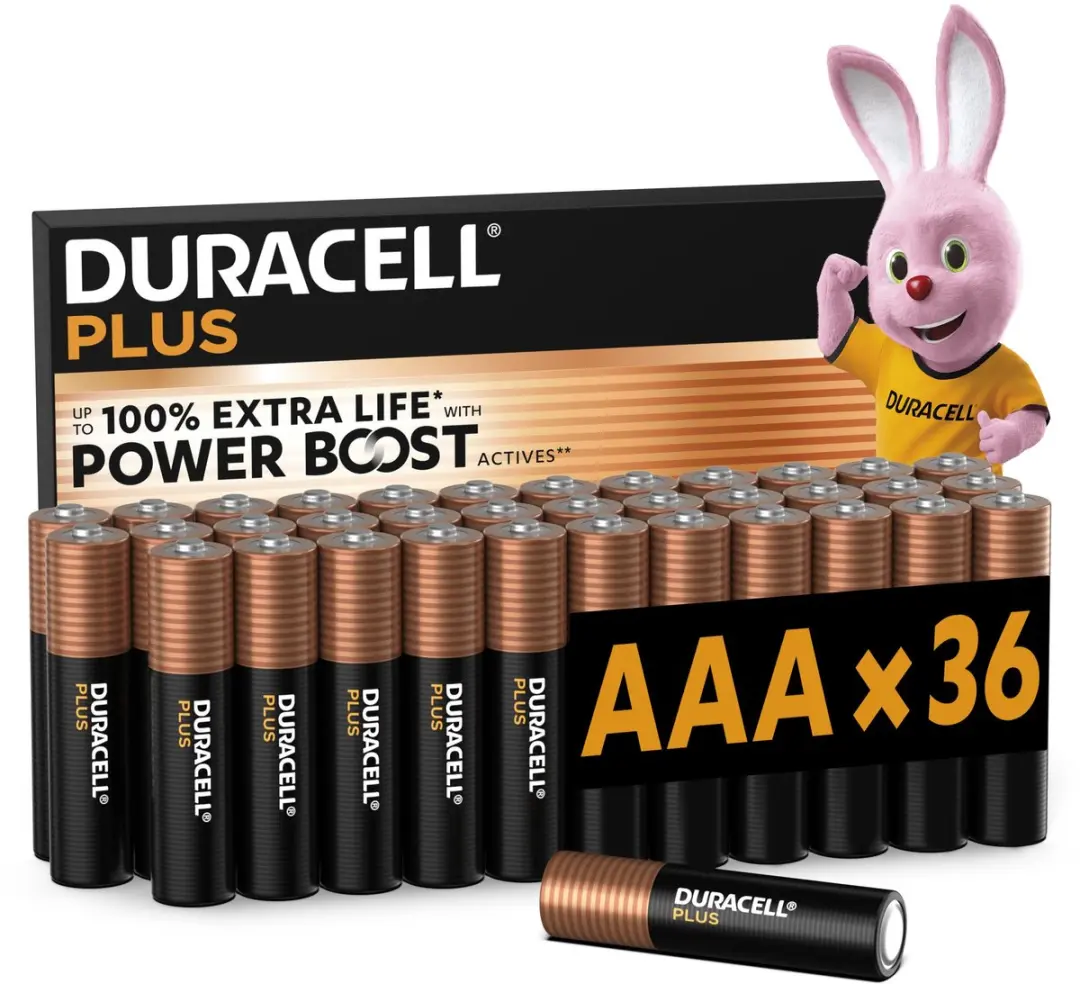 Duracell Plus AAA Batterijen 1,5V - 36 Stuks