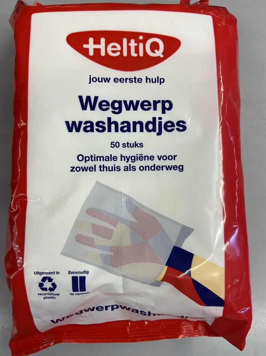 HeltiQ Wegwerpwashandjes - 50 Stuks Multicolor - afbeelding 3 van 4