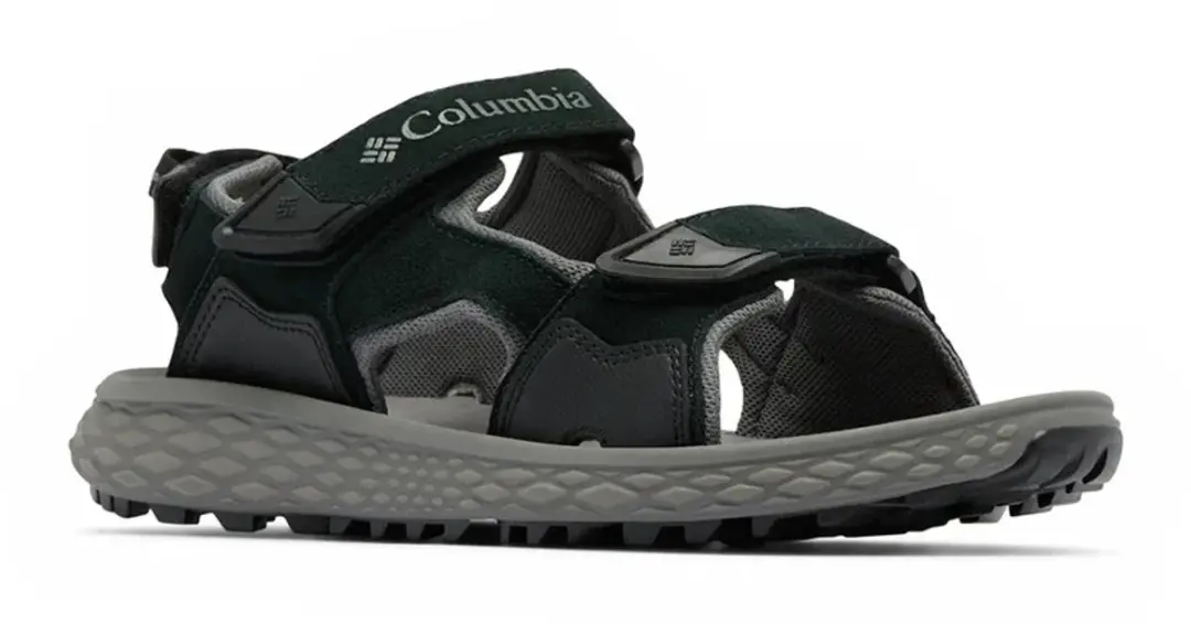 Columbia Konos Hiker 3-Strap Heren Sandalen - 44 - Black/City Grey - afbeelding 2 van 6
