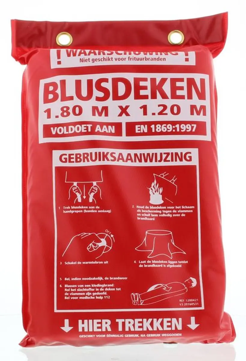 Heltiq Utermohlen Blusdeken 1,80x1,20m - Klasse A - Rode hoes - afbeelding 3 van 3