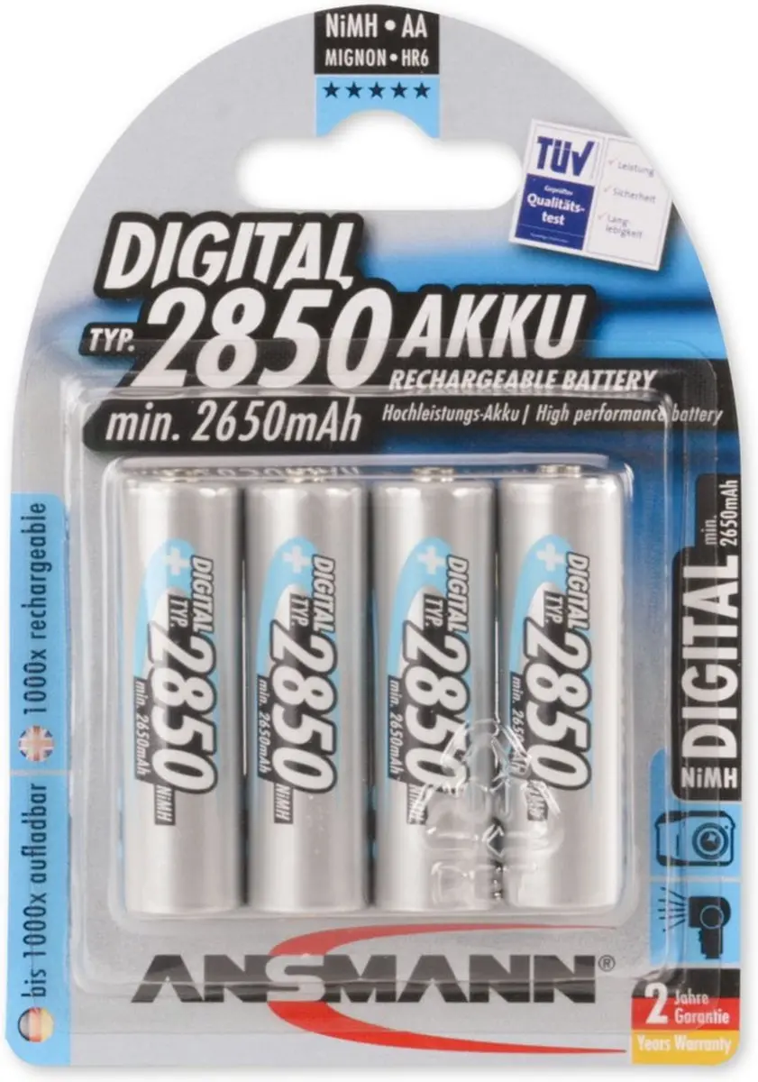 Ansmann AA 2850mAh Oplaadbare Batterijen