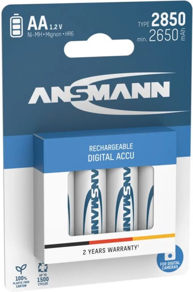 Ansmann AA 2850mAh Oplaadbare Batterijen - 4 Stuks - afbeelding 6 van 6