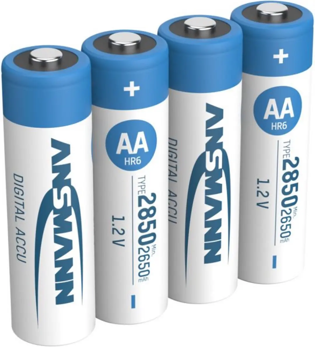 Ansmann AA 2850mAh Oplaadbare Batterijen - 4 Stuks - afbeelding 3 van 6