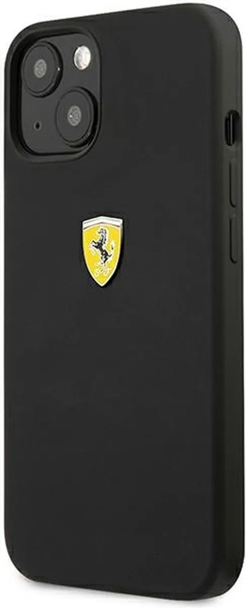 Ferrari Silicone Back Case iPhone 13 - Zwart